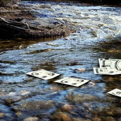 River with money