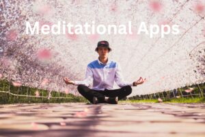 A man meditating in a park