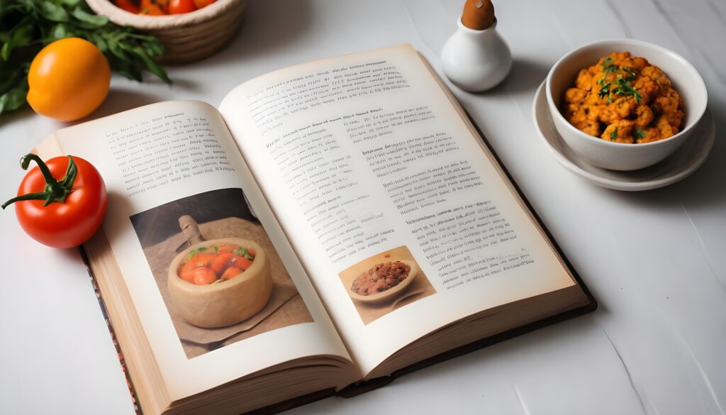 book with recipe 