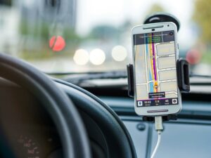 A phone with GPS navigation 